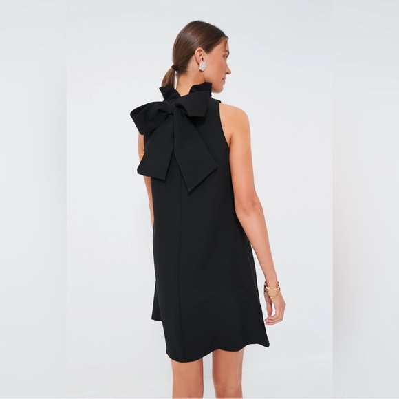 Tuckernuck: Pomander Place Black Sleeveless Bow-Back Mini Dress - Picture 3 of 4